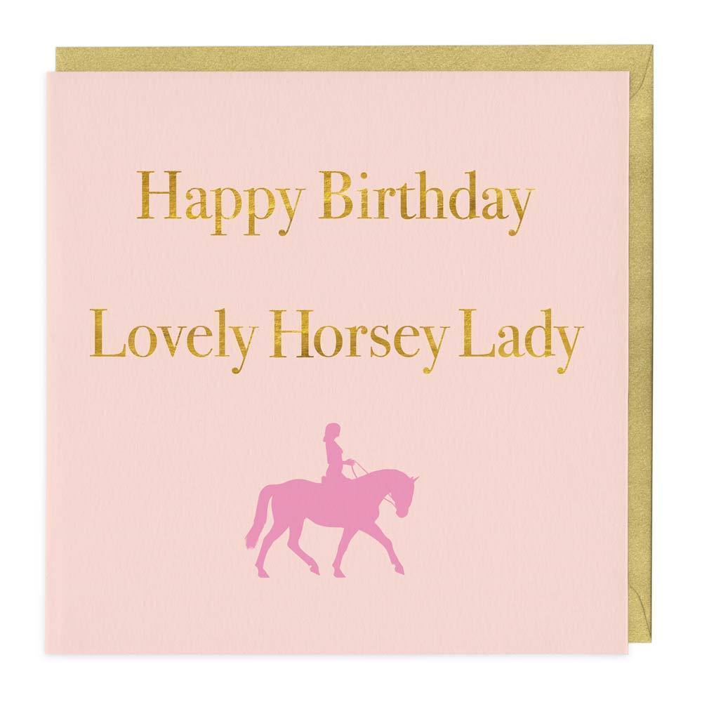 Lovely Horsey Lady Birthday Card