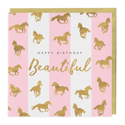 Beautiful Horse Print Birthday Card