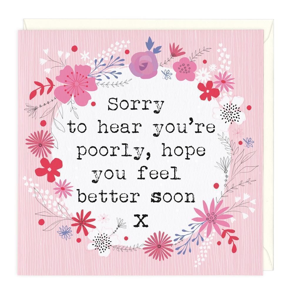 Sorry To Hear You're Poorly Card