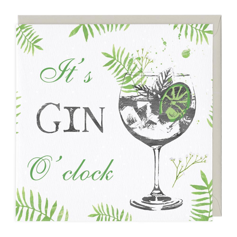 It's Gin O'Clock Greeting Card