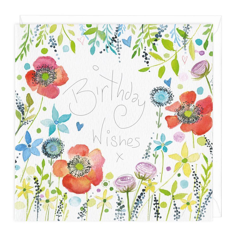 Beautiful Flowers Birthday Wishes Card