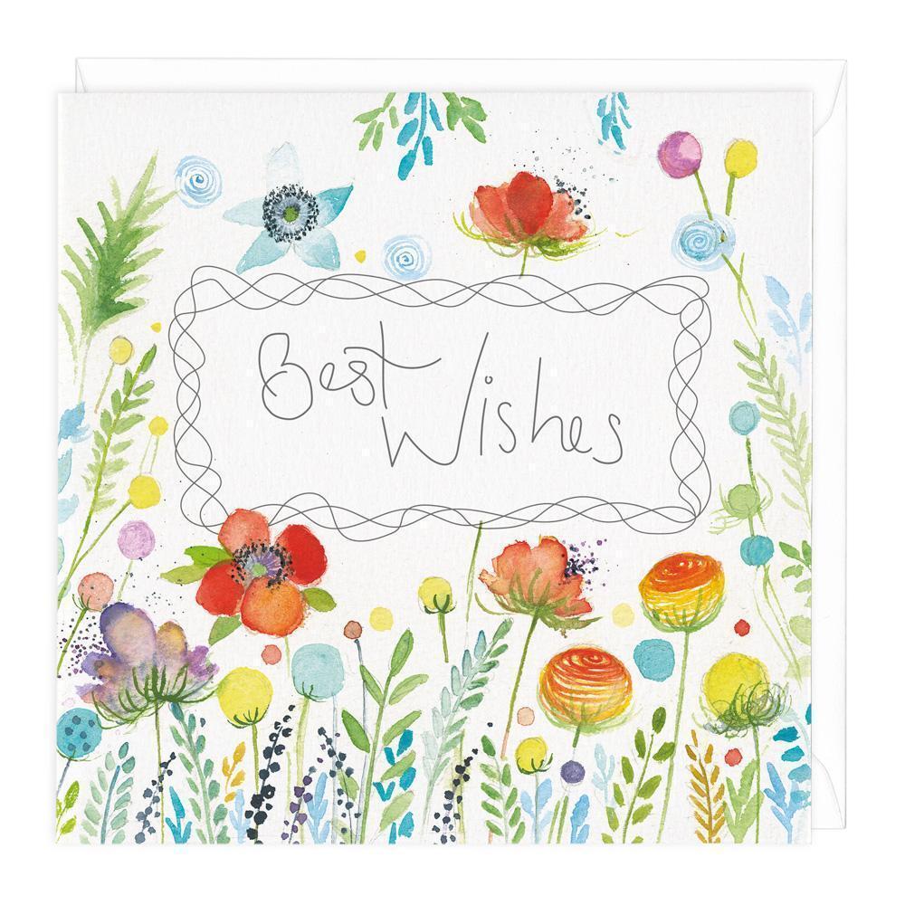 Beautiful Flowers Best Wishes Card