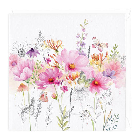 Cosmos Floral Card