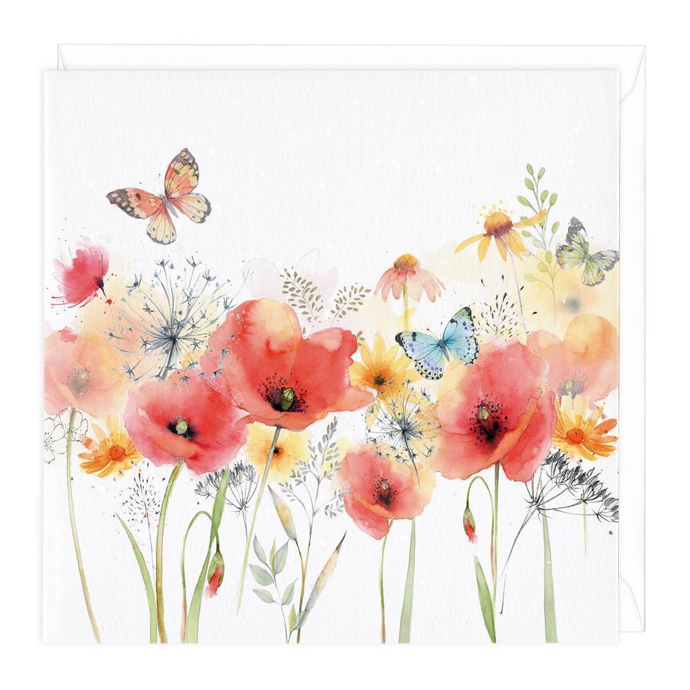 Poppies Floral Card