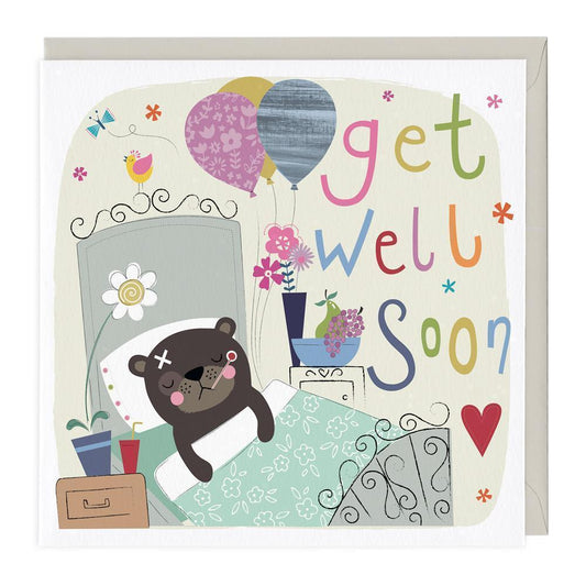 Get Well Soon Bear Card