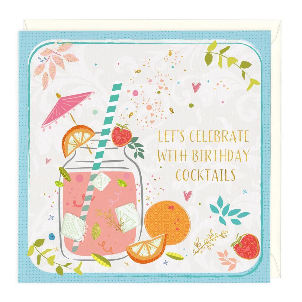 Let's Celebrate With Cocktails Birthday Card