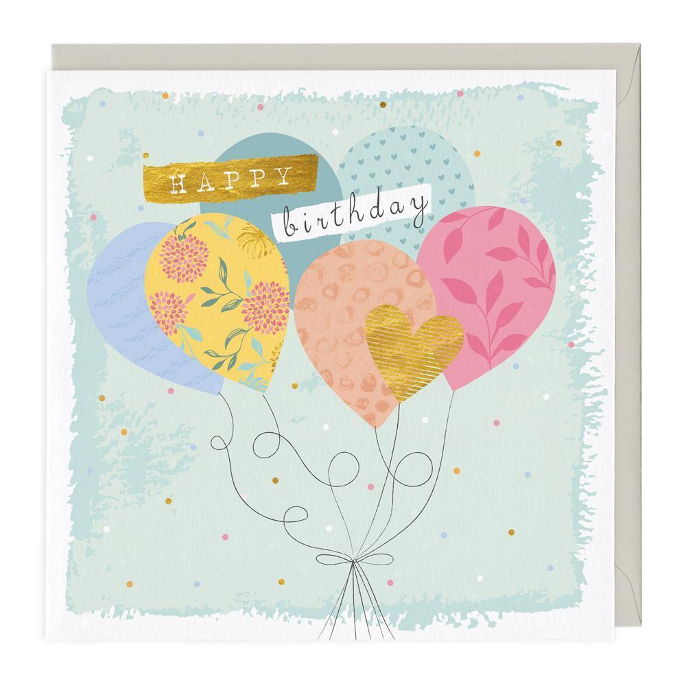 Patterned Balloons Birthday Card