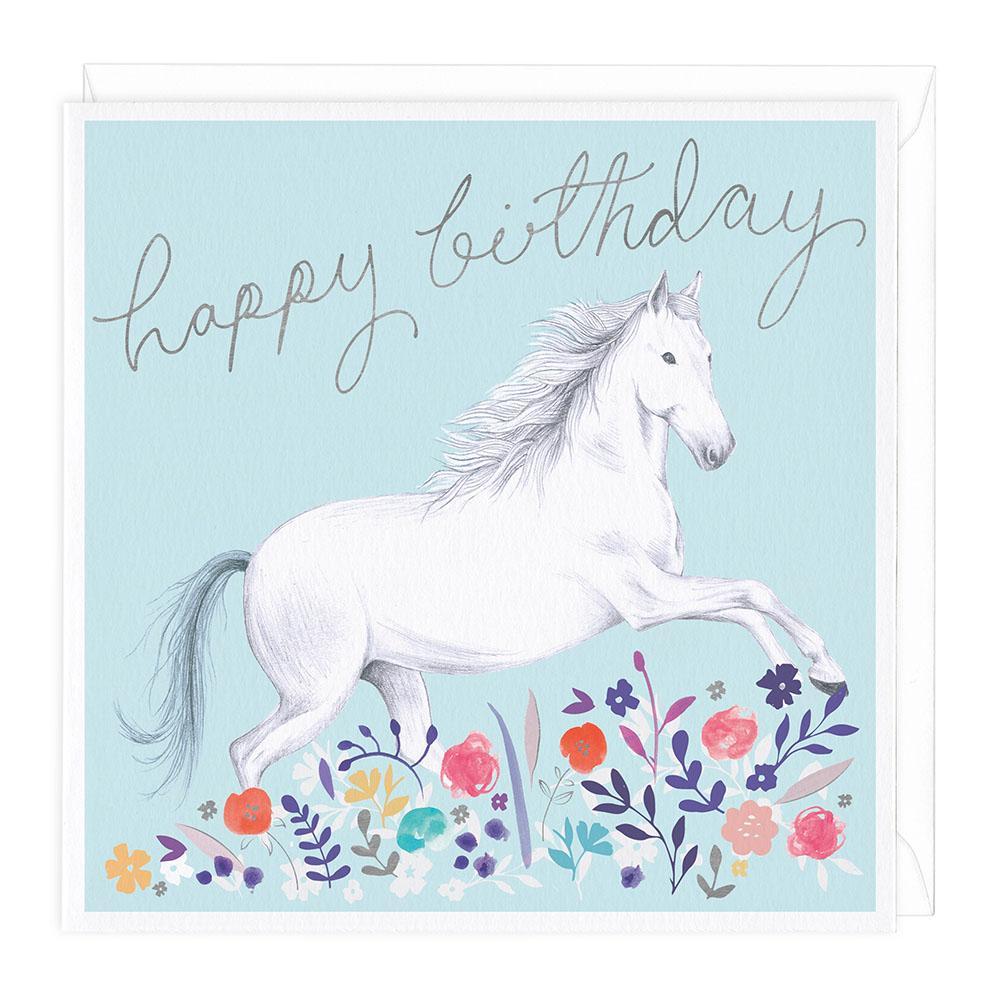 Horse Meadow Happy Birthday Card