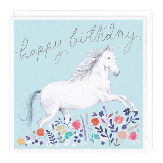 Horse Meadow Happy Birthday Card