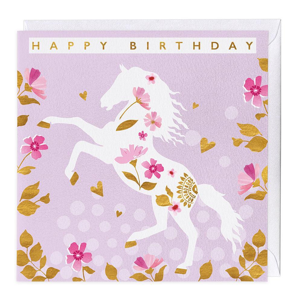 Golden Hooves Birthday Card