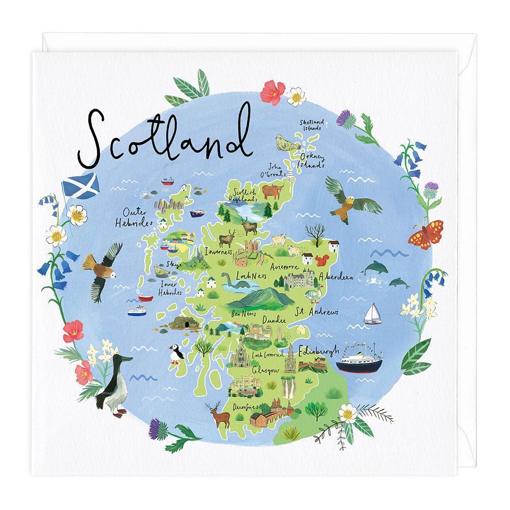 Scotland Map Card