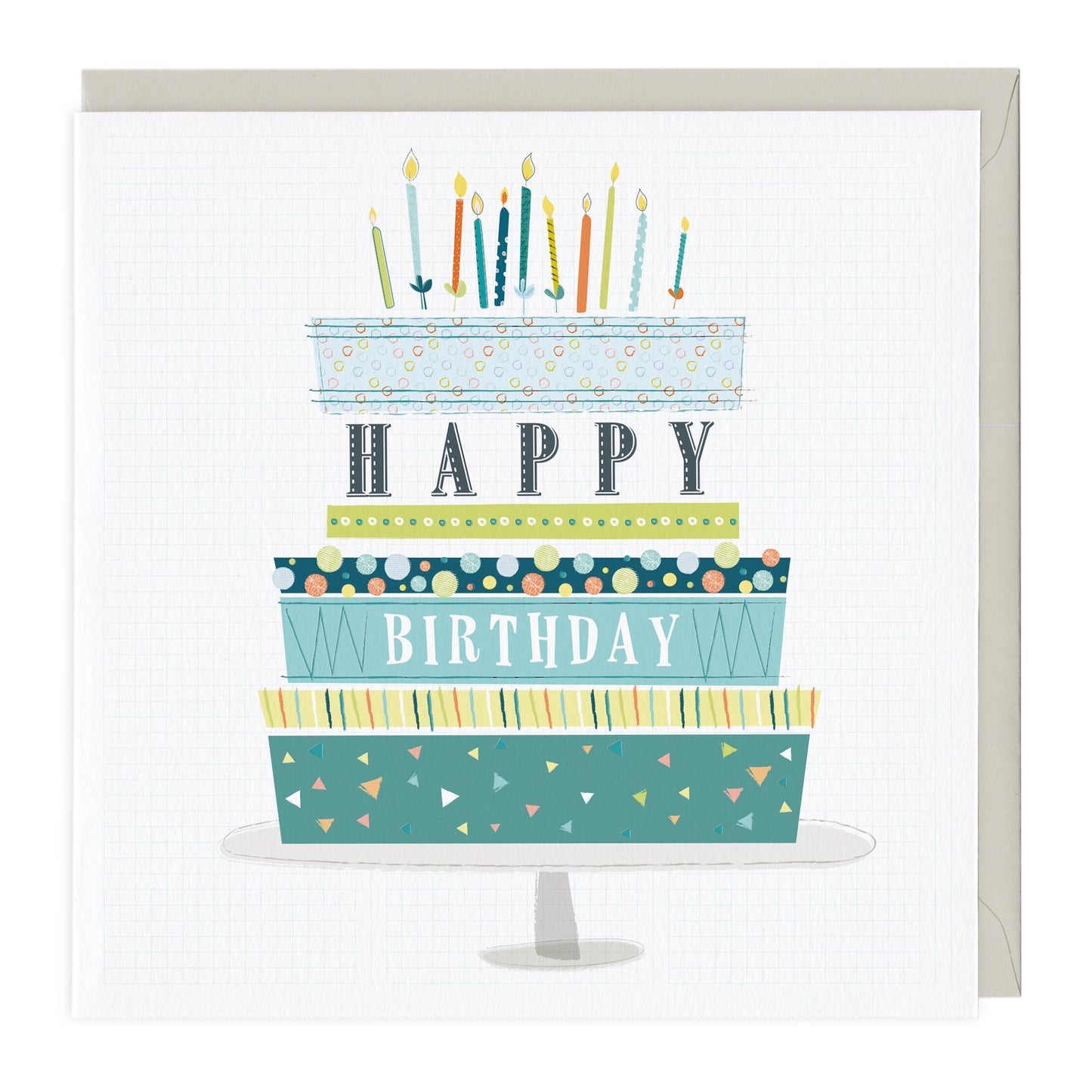 Tiered Cake Happy Birthday Card