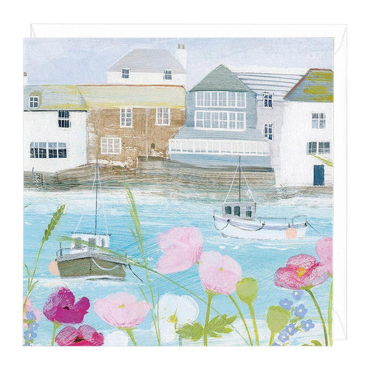 Boats In The Harbour Greeting Card