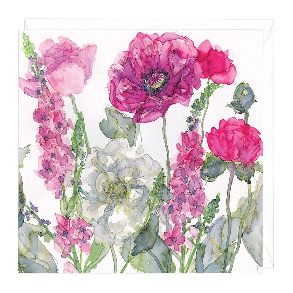 Mixed Blossom Floral Greeting Card