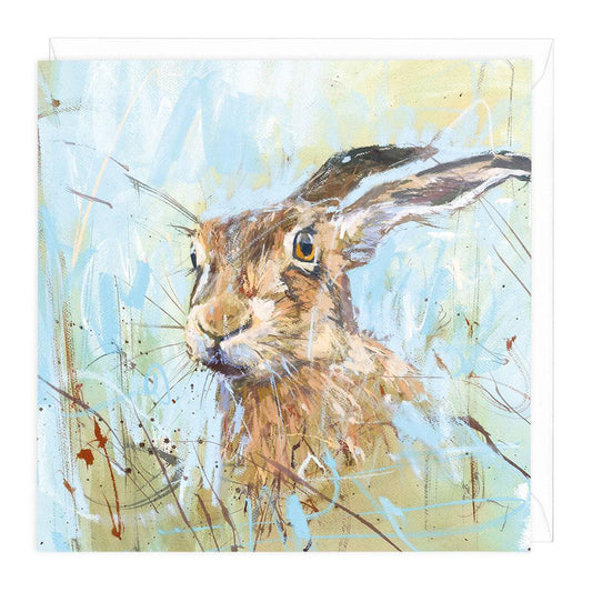 Summer Hare Animal Greeting Card