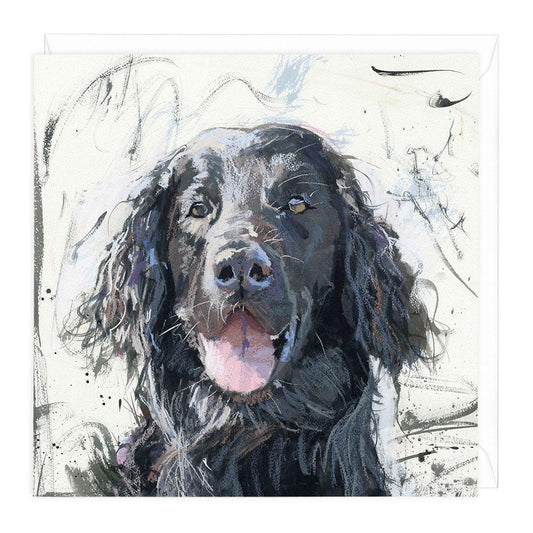 Flat Coat Retriever Dog Greeting Card