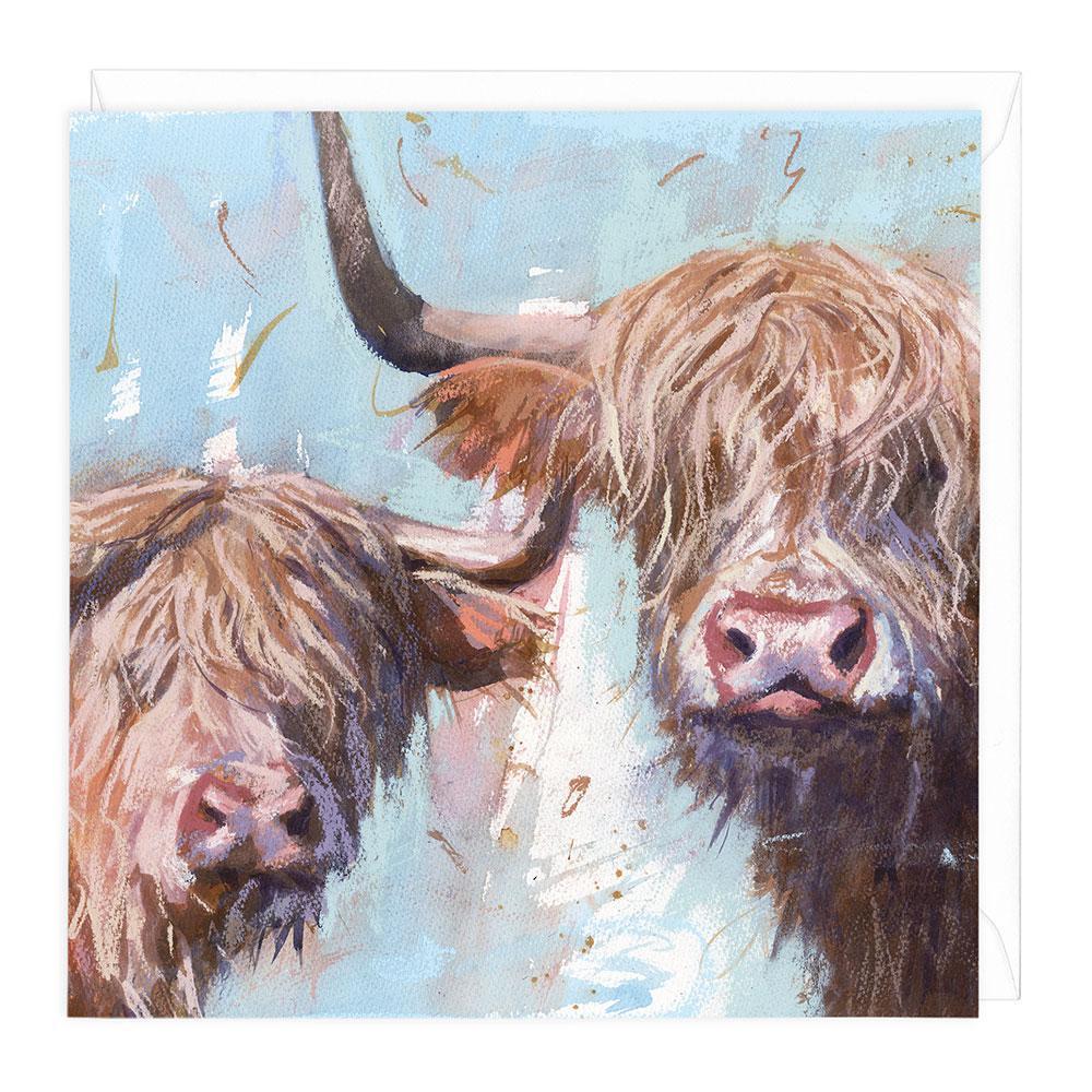 Highland Cows Animal Greeting Card