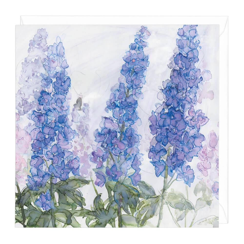 Blue Delphiniums Card