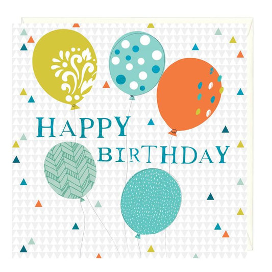 Colourful Balloons Birthday Card