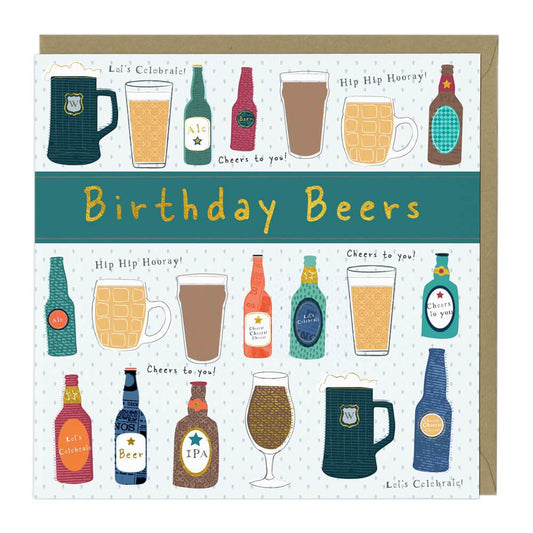 Birthday Beers Greeting Card