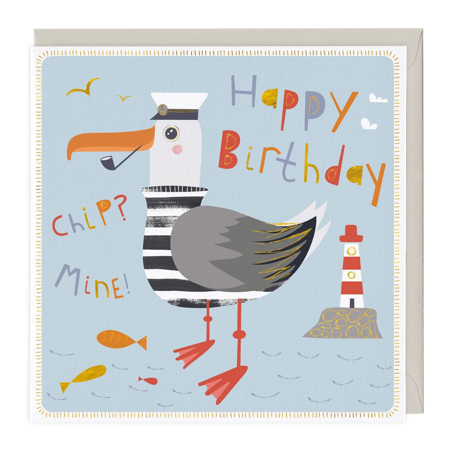 Captain Seagull Birthday Card