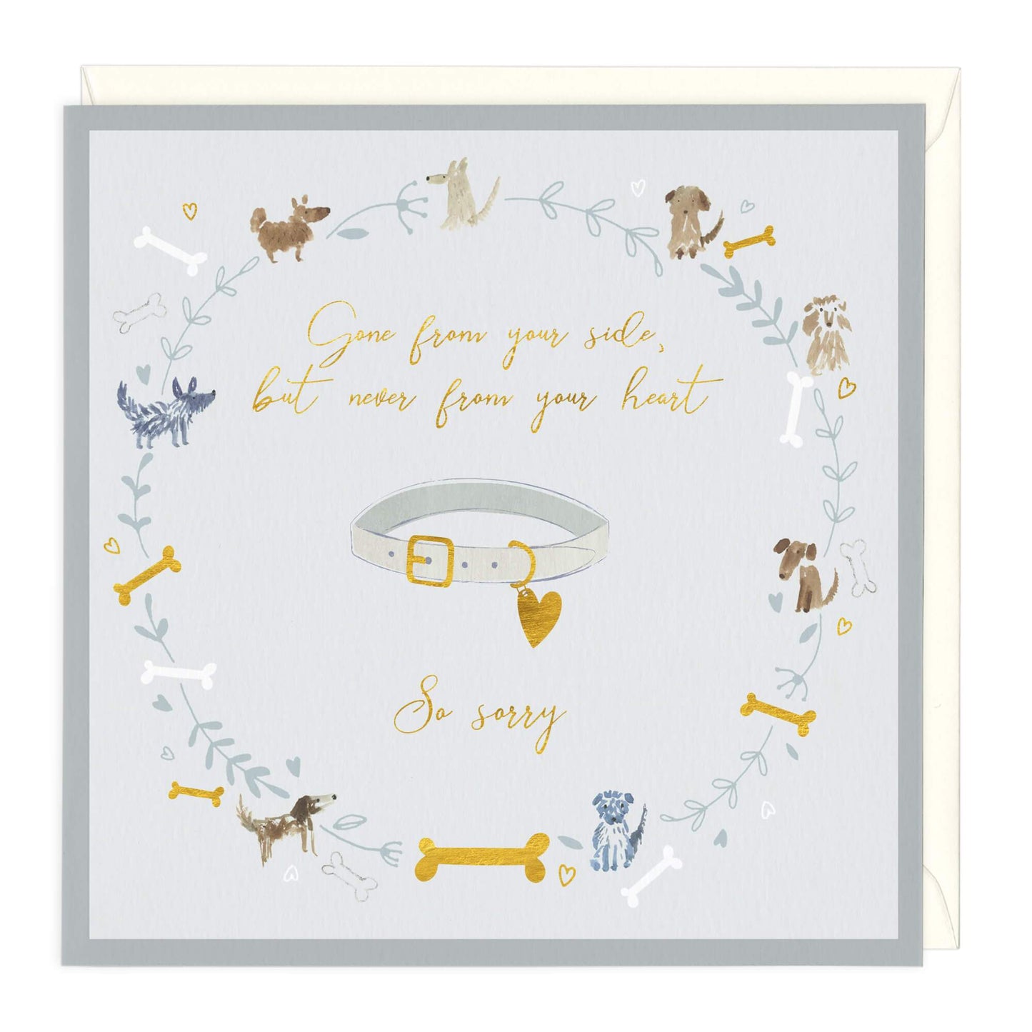 Gone From Your Side Dog Pet Sympathy Card