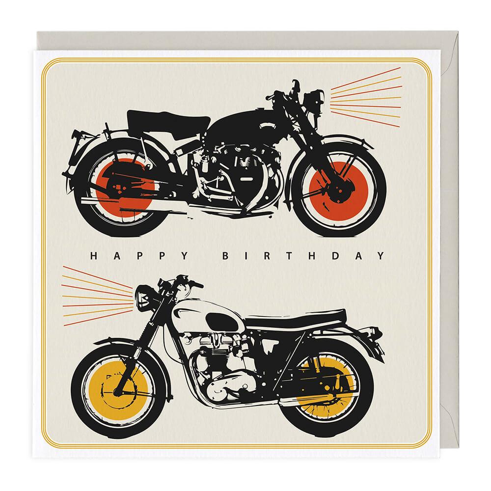 Motorbikes Happy Birthday Card