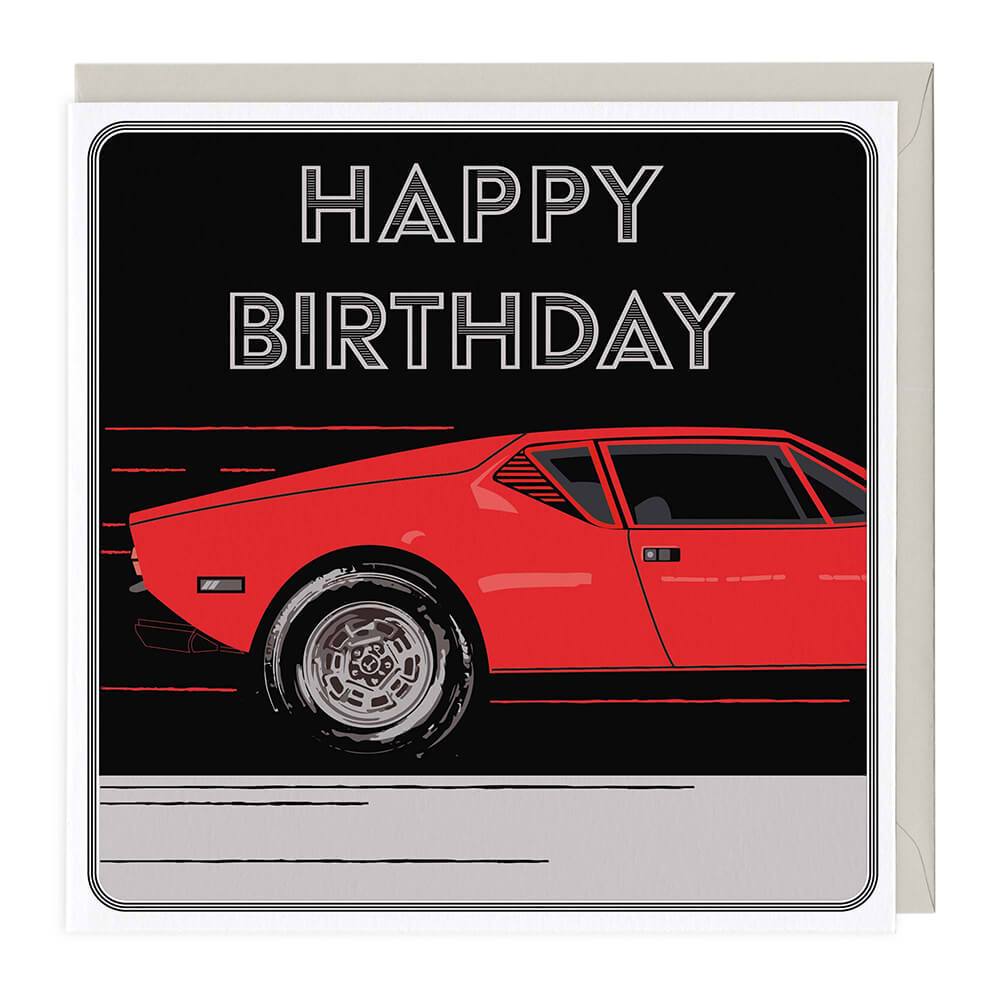 Sports Car Birthday Card